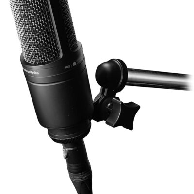 Audio-Technica AT2020 Cardioid Condenser Studio XLR Microphone, Ideal for Project/Home Studio Applications, Black