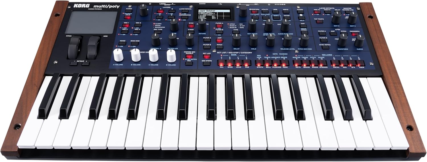 Korg multipoly Analog Modeling Synthesizer w/Four Oscillators, 60 Voices and built-in KAOSS Pad