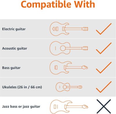 Amazon Basics Height Adjustable Portable Foldable Guitar Stand with Padded Non-Slip Secure Support for Acoustic, Electric, Bass and Banjos, Black