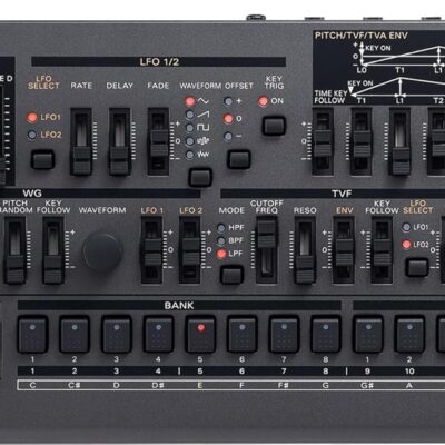 Roland JD-08 Sound Module Programmable Synthesizer Bundle with MIDI Cable, Headphones, and Austin Bazaar Polishing Cloth