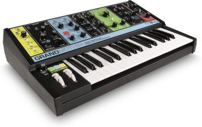 MOOG Grandmother Semi-Modular Analog Keyboard Synthesizer with 32 Keys, Built-In Arpeggiator, Sequencer and Spring Reverb Tank