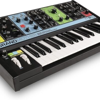 MOOG Grandmother Semi-Modular Analog Keyboard Synthesizer with 32 Keys, Built-In Arpeggiator, Sequencer and Spring Reverb Tank