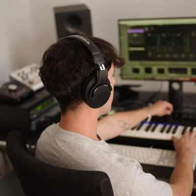 Audio-Technica ATH-M20x Professional Studio Monitor Headphones, Black