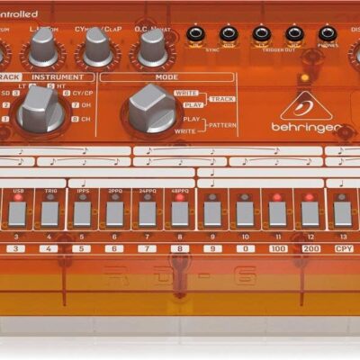 Behringer RHYTHM DESIGNER RD-6-TG Analog Drum Machine with 8 Drum Sounds, 64 Step Sequencer and Distortion Effects