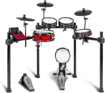 71IGv ZlrbL. AC SL1500 Alesis Nitro Pro Electric Drum Set with Dual-Zone Quiet Mesh Pads, 500+ Authentic BFD Sounds, Bluetooth, Drumeo, USB MIDI, Double Kick Compatible