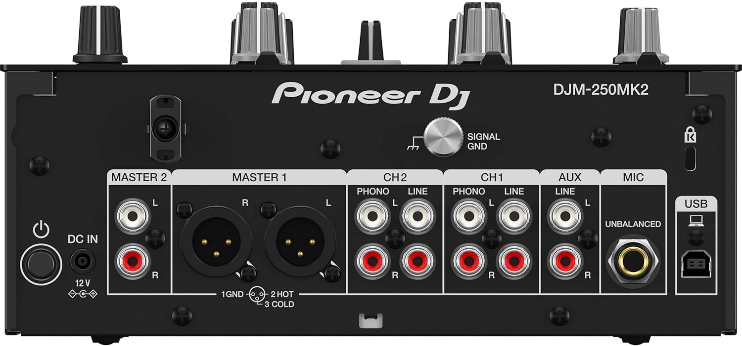 Pioneer DJM-250MK2 2-channel DJ Mixer with Decksaver Cover for DJM-250MK2