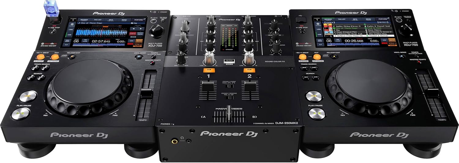 Pioneer DJM-250MK2 2-channel DJ Mixer with Decksaver Cover for DJM-250MK2