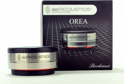 IsoAcoustics Orea Series Audio Equipment Isolators (Bordeaux – 32 lbs Max/pc)