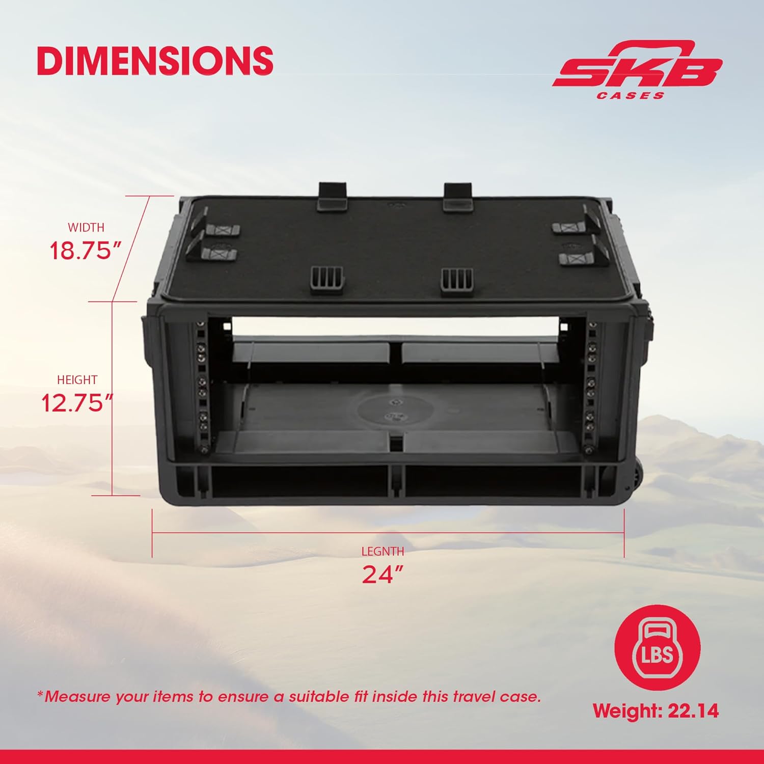 SKB Studio Flyer Rack Case 4U – Durable Mobile Studio Solution with Injection Molded Shell, TSA Locks, and Wheels for Musicians, DJs, and Producers – Securely Transport and Protect Your Gear