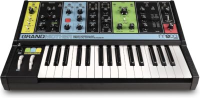 MOOG Grandmother Semi-Modular Analog Keyboard Synthesizer with 32 Keys, Built-In Arpeggiator, Sequencer and Spring Reverb Tank