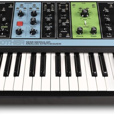 MOOG Grandmother Semi-Modular Analog Keyboard Synthesizer with 32 Keys, Built-In Arpeggiator, Sequencer and Spring Reverb Tank