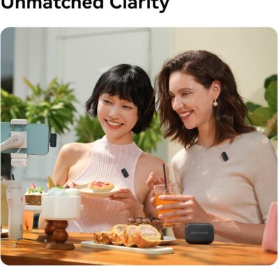 71JhdSpz QL. AC SL1500 Hollyland Lark A1 Wireless Microphone for iPhone & Android, 48kHz/24-bit Studio Audio, 3-Level Noise Cancellation, 200m Range, Magnetic Mini Mic for Video Recording & Live Streaming (2TX + USB-C RX)