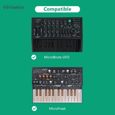 GEEKRIA Hard Shell Travel Case Compatible with Arturia MicroBrute UFO/MicroFreak, Audio Synthesizer Carrying Bag (Dark Gray)