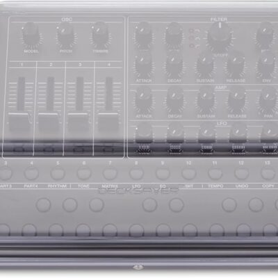 Decksaver Super Strong Polycarbonate Custom Fit Cover Compatible with Roland SH-4D Synthesizer, Groovebox Dust Cover for Travel and Everyday Protection