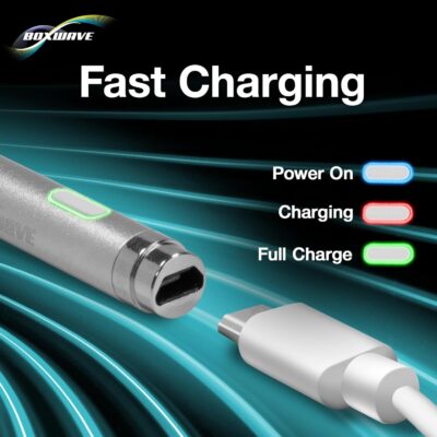 BoxWave Stylus Pen Compatible with DiGiCo Quantum 338 – AccuPoint Active Stylus, Electronic Stylus with Ultra Fine Tip – Metallic Silver