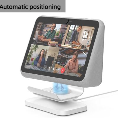 71MYoRq5blL. AC SL1500 Charging Dock/Base for Meta Portal Go-Rotatable to Adjust The Angle Charging Stand for Facebook Portal Go Smart Video Calling for Office, Home with 45W PD Charging Adapter(White)