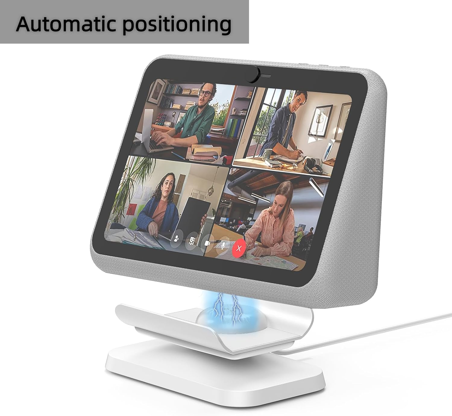 Charging Dock/Base for Meta Portal Go-Rotatable to Adjust The Angle Charging Stand for Facebook Portal Go Smart Video Calling for Office, Home with 45W PD Charging Adapter(White)