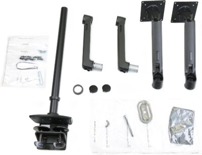 Ergotron – LX Vertical Stacking Dual Monitor Arm, VESA Desk Mount – for 2 Monitors Up to 40 Inches, 7 to 22 lbs Each – Tall Pole, Matte Black