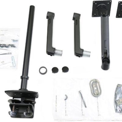 Ergotron – LX Vertical Stacking Dual Monitor Arm, VESA Desk Mount – for 2 Monitors Up to 40 Inches, 7 to 22 lbs Each – Tall Pole, Matte Black