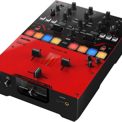 Pioneer DJ DJM-S5 2-channel Mixer for Serato DJ,Red/Black