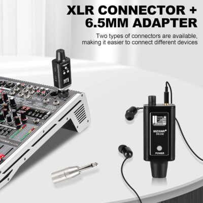 71ODkx5RA3L. AC SL1500 Wireless In Ear Monitor System, Professional UHF Metal Wireless IEM System, 16 Adjustable Channel, Portable Rechargeable Transmitter and bodypack Receiver for Studio, Band Rehearsal, Live Performance