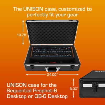 71OHJuBFqDL. AC SL1500 ANALOG CASES Sequential Prophet-6 / OB-6 Desktop Case – Ultra-Lightweight UNISON Hard Case