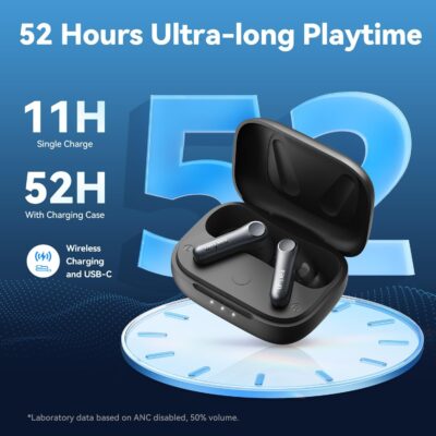71OIoKh0hYL. AC SL1500 EarFun Air Pro 4 Adaptive Hybrid Noise Canceling Wireless Earbuds, Qualcomm Snapdragon Sound, aptX™ Lossless, 6 Mics AI CVC 8.0 Call, LDAC Hi-Res Audio, 52H Playtime, Bluetooth 5.4, in-Ear Detection