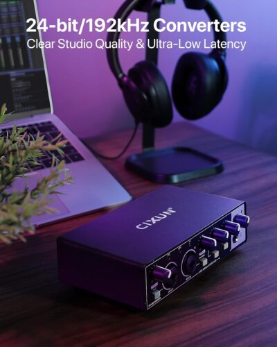 71ONVfRZTL. AC SL1500 2×2 USB-C Audio Interface for PC/Mac Recording, 24-bit/192kHz, Dual TS/XLR Inputs, +48V Phantom Power, Studio/Podcast/Streaming (Matte Black)