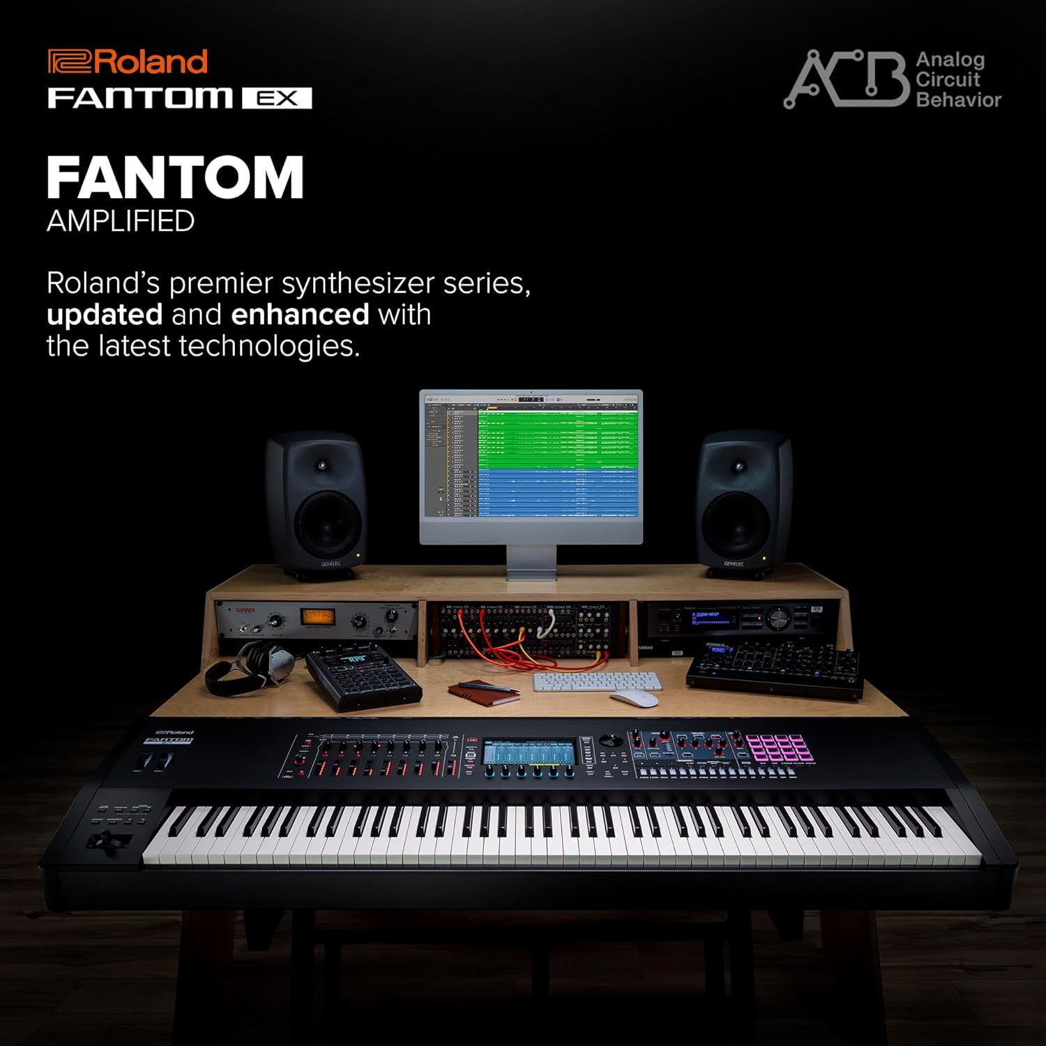 Roland FANTOM 7 EX Synthesizer | Midline FANTOM with 76 Synth-Action Keys | Updated & Enhanced with the Latest Technology | Advanced Sound Engines | Over 7000 Onboard Sounds | Deep DAW Integration