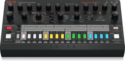 Behringer RD-78 Classic Analog Drum Machine with 15 Drum Sounds, 34 Rhythm Presets, 16-Step Sequencer for Music Production and Live Performance