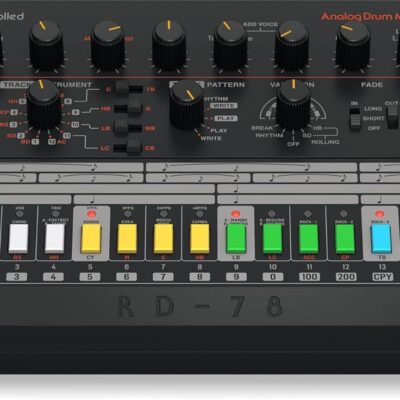 Behringer RD-78 Classic Analog Drum Machine with 15 Drum Sounds, 34 Rhythm Presets, 16-Step Sequencer for Music Production and Live Performance
