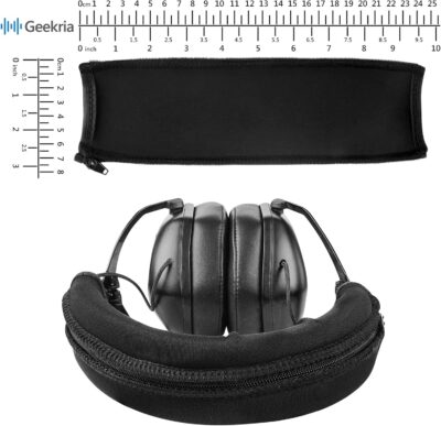Geekria Flex Fabric Headband Cover Compatible with V-Moda Crossfade LP/ LP2/ M-100/ Wireless Headphones, Replacement Repair Part, Easy DIY Installation (Black)