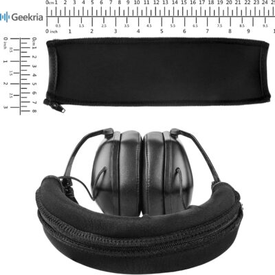 Geekria Flex Fabric Headband Cover Compatible with V-Moda Crossfade LP/ LP2/ M-100/ Wireless Headphones, Replacement Repair Part, Easy DIY Installation (Black)
