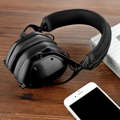 Geekria Flex Fabric Headband Cover Compatible with V-Moda Crossfade LP/ LP2/ M-100/ Wireless Headphones, Replacement Repair Part, Easy DIY Installation (Black)