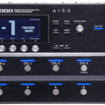 Boss GT-1000 Guitar Effects Processor Bundle with Gearlux Instrument Cable, Patch Cable, and Picks