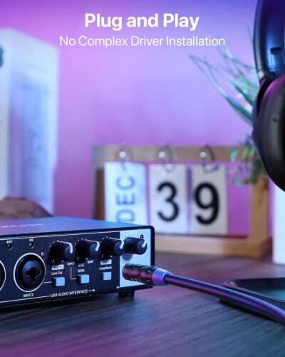 71PQggJaumL. AC SL1500 2×2 USB-C Audio Interface for PC/Mac Recording, 24-bit/192kHz, Dual TS/XLR Inputs, +48V Phantom Power, Studio/Podcast/Streaming (Matte Black)