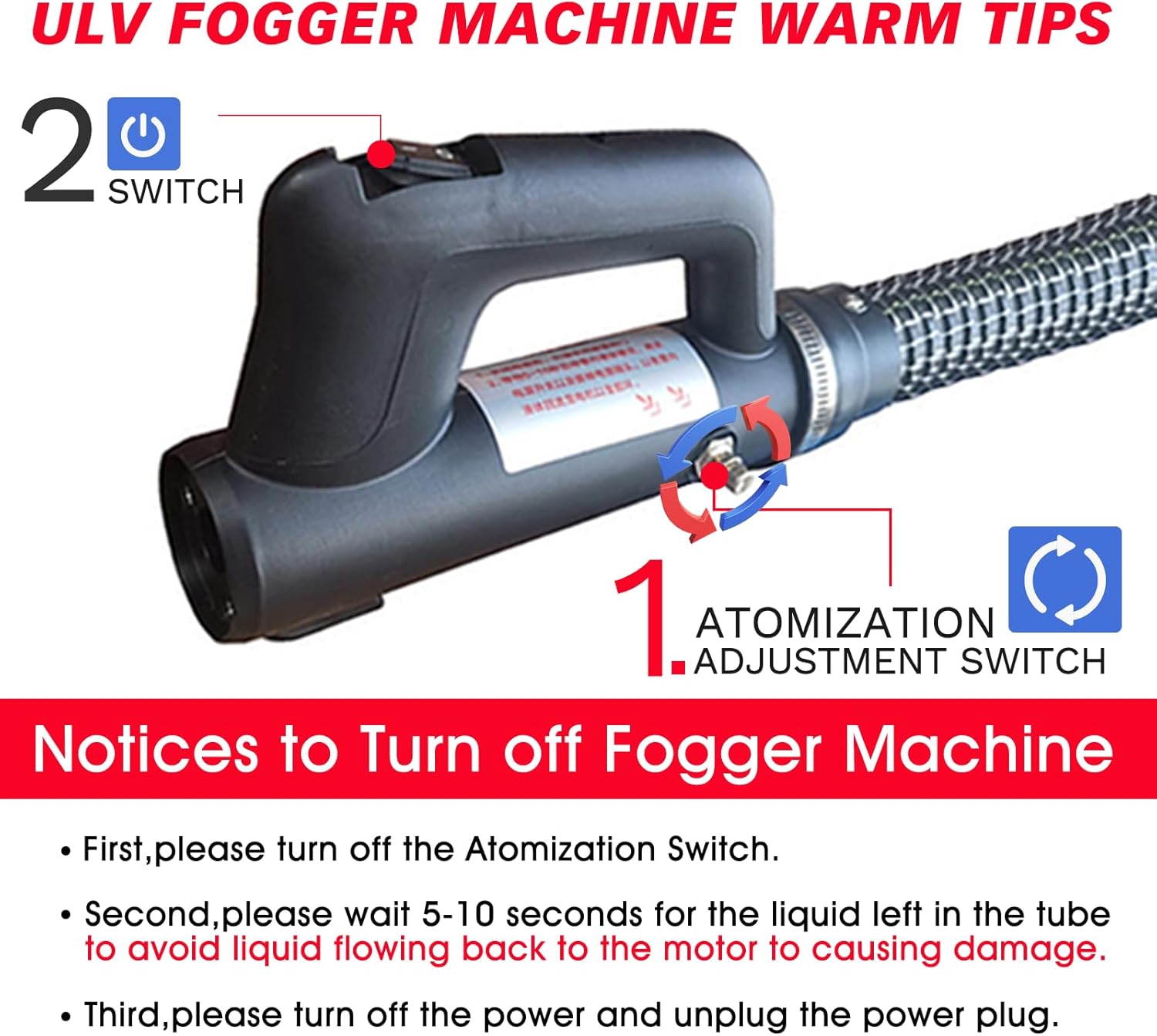 SWANSOFT 7L(1.85 Gallon) ULV Fogger Machine, Electric Atomizer Sprayer, Portable Foggers Machine for Home Indoor