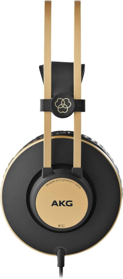 AKG Pro Audio K92 Over-Ear, Closed-Back, Critical Listening and Studio Headphones, Matte Black and Gold