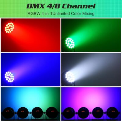 Par Lights 18LED Stage Lights, UKing RGBW 4in1 216W Uplight Stage Lighting Effect by DMX and Sound Activated Control Wash Light for Wedding Parties Church Club DJ Live Show