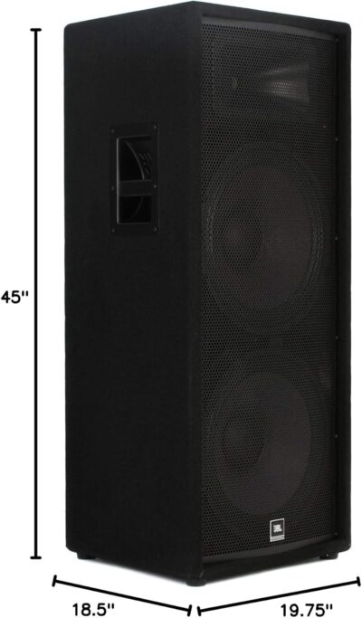 JBL Professional JRX225 Portable, Passive 2-way Sound Reinforcement, 2000 Watt, 8 Ohm, DJ, Pro Audio PA Speaker, Loudspeaker System, Dual 15 inch, Black
