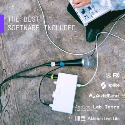 Arturia – MiniFuse 2 OTG – Audio & MIDI Interface with Creative Software for Recording, Production, Podcasting, Guitar, USBC/USBA – White
