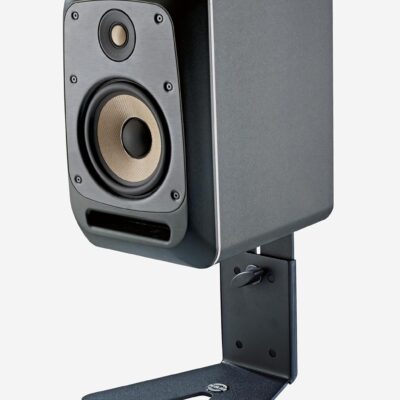 K&M Konig & Meyer 26772.000.56 Table Monitor/Speaker Stand | Solid Stable V Shape Level Base | Height Adjust | Secure Safety Pin | Non-Slip/Vibration Rubber Pads | Steel | German Made | Black