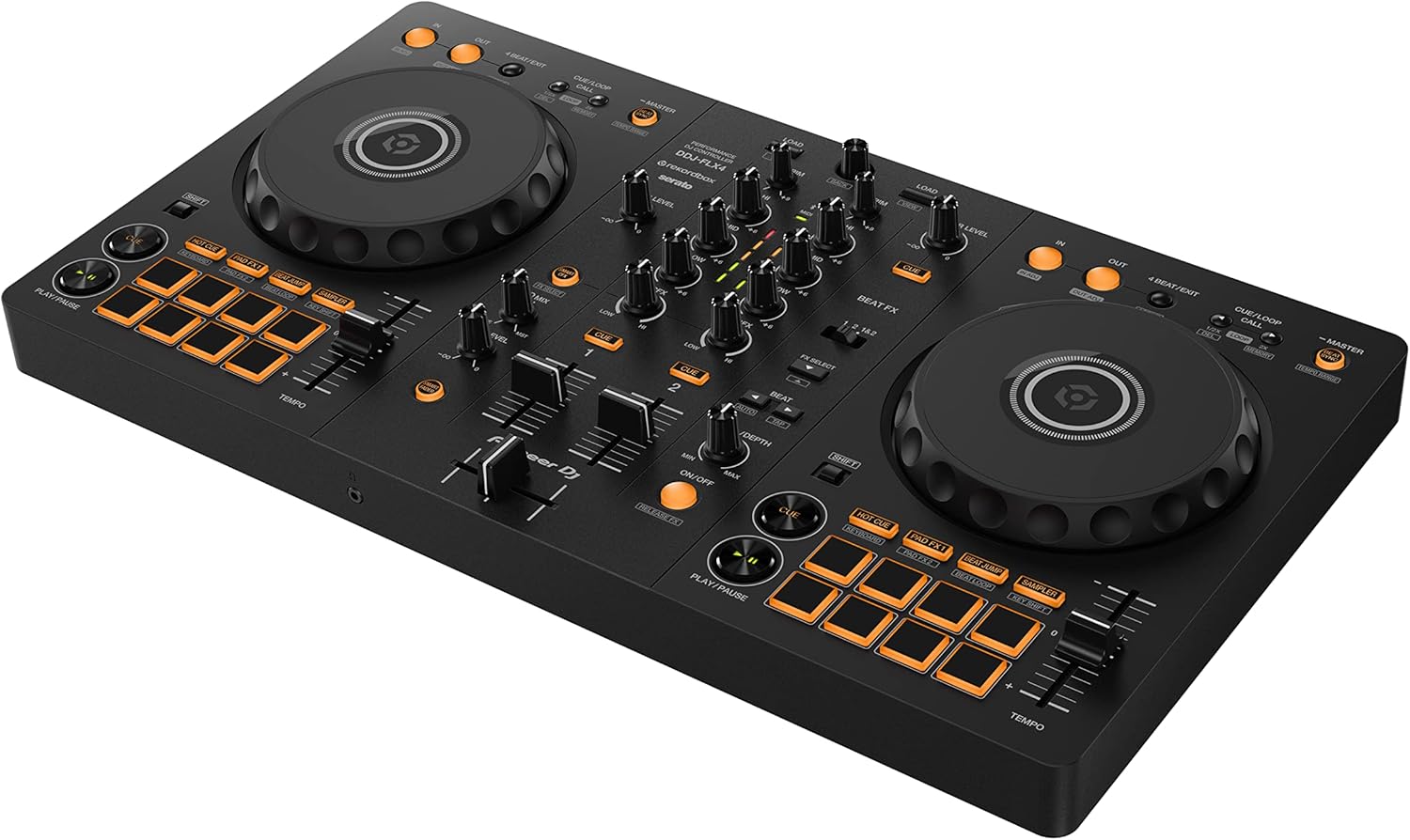 Pioneer DJ DDJ-FLX4 2-deck Rekordbox and Serato DJ Controller – Graphite