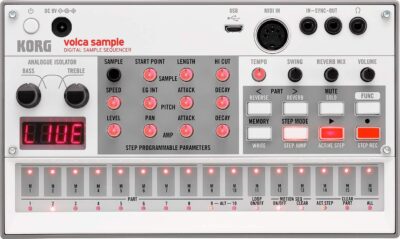 Korg Volca Sample Digital Sample Sequencer Bundle with Power Supply and Austin Bazaar Polishing Cloth