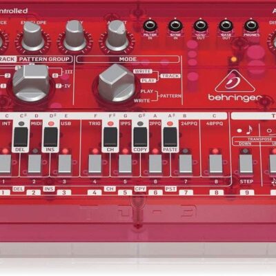 Behringer TD-3-SB Analog Bass Line Synthesizer with VCO, VCF, 16-Step Sequencer, Distortion Effects and 16-Voice Poly Chain