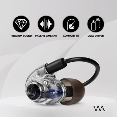 Westone Audio AMPRO X20 Dual Driver Musician IEM with Passive Ambience, Black