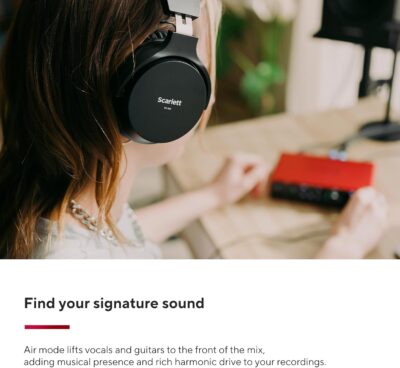 Focusrite Scarlett 2i2 4th Gen USB Audio Interface for Recording, Songwriting, Streaming and Podcasting — High-Fidelity, Studio Quality Recording, and All the Software You Need to Record