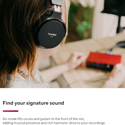 Focusrite Scarlett 2i2 4th Gen USB Audio Interface for Recording, Songwriting, Streaming and Podcasting — High-Fidelity, Studio Quality Recording, and All the Software You Need to Record