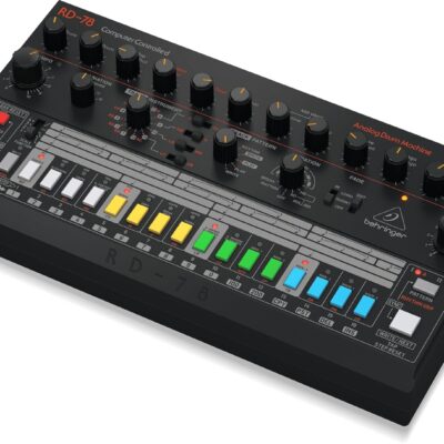 Behringer RD-78 Classic Analog Drum Machine with 15 Drum Sounds, 34 Rhythm Presets, 16-Step Sequencer for Music Production and Live Performance