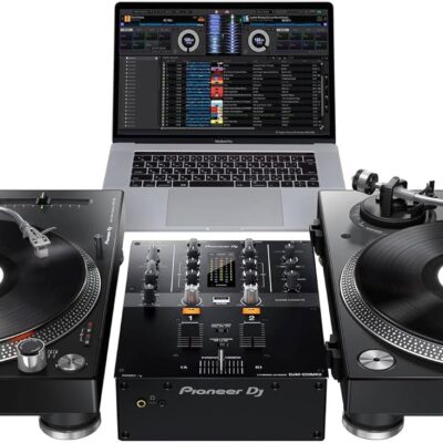 71TJhmsfa2L. AC SL1500 Pioneer DJM-250MK2 2-channel DJ Mixer with Pioneer PLX-500 Direct Drive Turntables (Pair)
